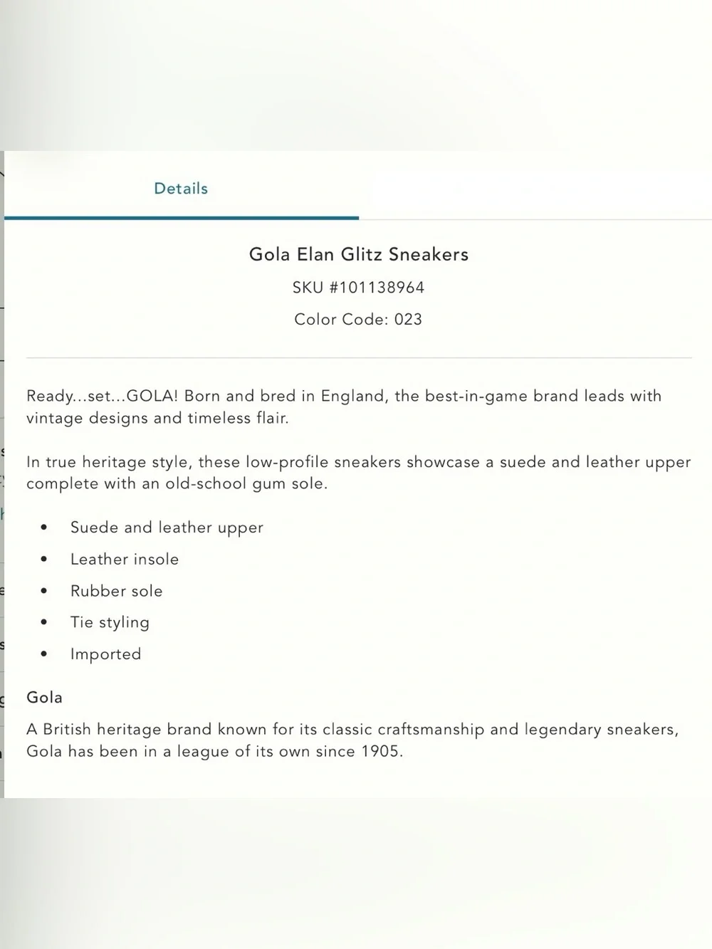 Gola Elan Glitz Sneakers - Cameo/Bronze/Candy suede - NIB